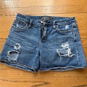 Joe's Jeans Blue Distressed Jean Shorts